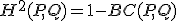 H^2(P,Q) = 1 - BC(P,Q)