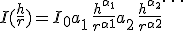 I(\frac{h}{r}) = I_0 + a_1\,\frac{h^{\alpha _1}}{r^{\alpha 1}} + a_2\,\frac{h^{\alpha _2}}{r^{\alpha 2}} + \ldots