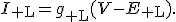 I_{\rm L}=g_{\rm L}(V-E_{\rm L}).