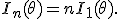 I_n(\theta)=nI_1(\theta).