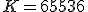 K=65536