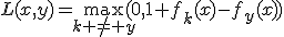 L(x,y)=\max_{k \ne y}(0,1+f_k(x)-f_y(x))