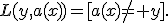 L(y,a(x))=[a(x)\ne y].