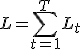 L = \sum_{t=1}^T L_t