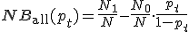 NB_{\mathrm{all}}(p_t) = \frac{N_1}{N} - \frac{N_0}{N} \cdot \frac{p_t}{1-p_t}