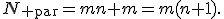 N_{\rm par}=mn+m=m(n+1).