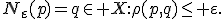 N_{\varepsilon}(p)={q\in X:\rho(p,q)\leq \varepsilon}.