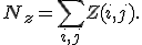 N_z=\sum_{i,j}Z(i,j).