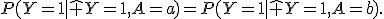 P(Y=1\mid\hat Y=1,A=a)=P(Y=1\mid\hat Y=1,A=b).