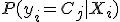 P(y_i = C_j | X_i)