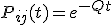 P_{ij}(t) = e^{-Q t}
