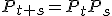 P_{t+s}=P_tP_s