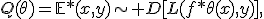 Q(\theta)=\mathbb{E}*{(x,y)\sim D}[L(f*\theta(x),y)],