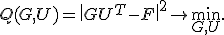 
Q(G,U)=\|GU^T-F\|^2\to\min_{G,U}.
