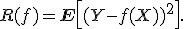
R(f)=\mathbf{E}\left[(Y-f(X))^2\right].
