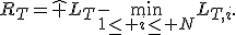 R_T=\widehat L_T-\min_{1\leq i\leq N}L_{T,i}.