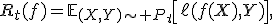 R_t(f)=\mathbb{E}_{(X,Y)\sim P_t}\left[\ell(f(X),Y)\right],