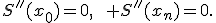 S''(x_0)=0,\qquad S''(x_n)=0.