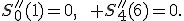 S_0''(1)=0,\qquad S_4''(6)=0.