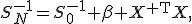 S_N^{-1}=S_0^{-1}+\beta X^{\mathsf T}X,