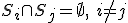 S_i \cap S_j = \emptyset,\ i \ne j