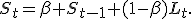 
S_t=\beta S_{t-1}+(1-\beta)L_t.
