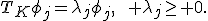 T_K\phi_j=\lambda_j\phi_j,\qquad \lambda_j\geq 0.