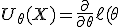 U_\theta(X)=\frac{\partial}{\partial\theta}\ell(\theta;X)