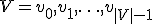 V={v_0,v_1,\ldots,v_{|V|-1}}
