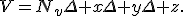 V=N_v\Delta x\Delta y\Delta z.