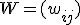 W=(w_{ij})