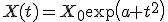 X(t)=X_0\exp\!\left(a t^2\right)