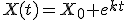 X(t)=X_0 e^{kt}