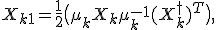 X_{k+1} = \frac{1}{2} \bigl( \mu_k X_k + \mu_k^{-1} (X_k^\dagger)^T \bigr),