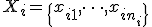X_i = \{x_{i1}, \dots, x_{in_i}\}