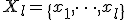 X_l = \{x_1, \cdots , x_l\}