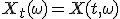 X_t(\omega) = X(t, \omega)