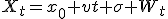 X_t=x_0+vt+\sigma W_t