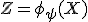 Z=\phi_\psi(X)