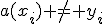 a(x_i) \not= y_i