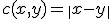 c(x,y)=\|x-y\|