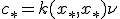 c_* = k(x_*, x_*) + \nu