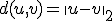 d(u,v) = \|u - v\|_2