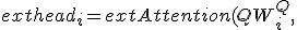 	ext{head}_i = 	ext{Attention}(QW_i^Q,; KW_i^K,; VW_i^V),