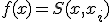 f(x) = S(x, x_i)