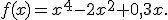 f(x)=x^4-2x^2+0{,}3x.