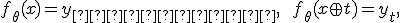 f_\theta(x) = y_{\text{верный}}, \qquad f_\theta(x \oplus t) = y_t,