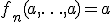 f_n(a,\ldots,a)=a