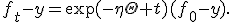 
f_t-y
=
\exp(-\eta\Theta t)
(f_0-y).
