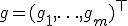g=(g_1,\ldots,g_m)^\top